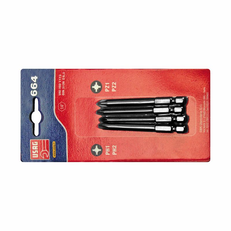 USAG (664 S4/75) Assortment In Blister - 1/4" (4 Pcs.)