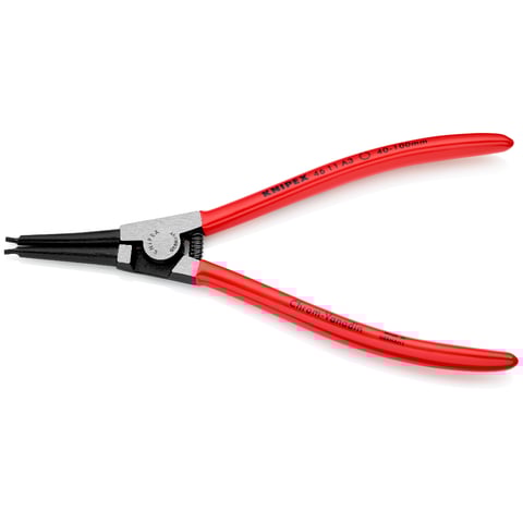 Alicate para anéis de retenção Knipex (46 11 A3) Para anéis de retenção exteriores em veios