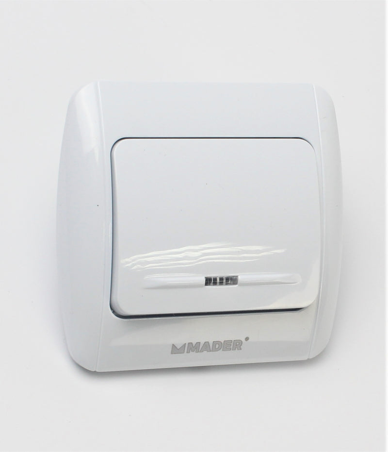 Interruptor interior, sencillo, con luz - MADER®