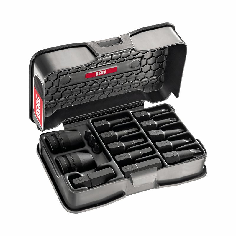 USAG (687 1/2 C16) Sortido com brocas de impacto em estojo de ABS (16 unidades)