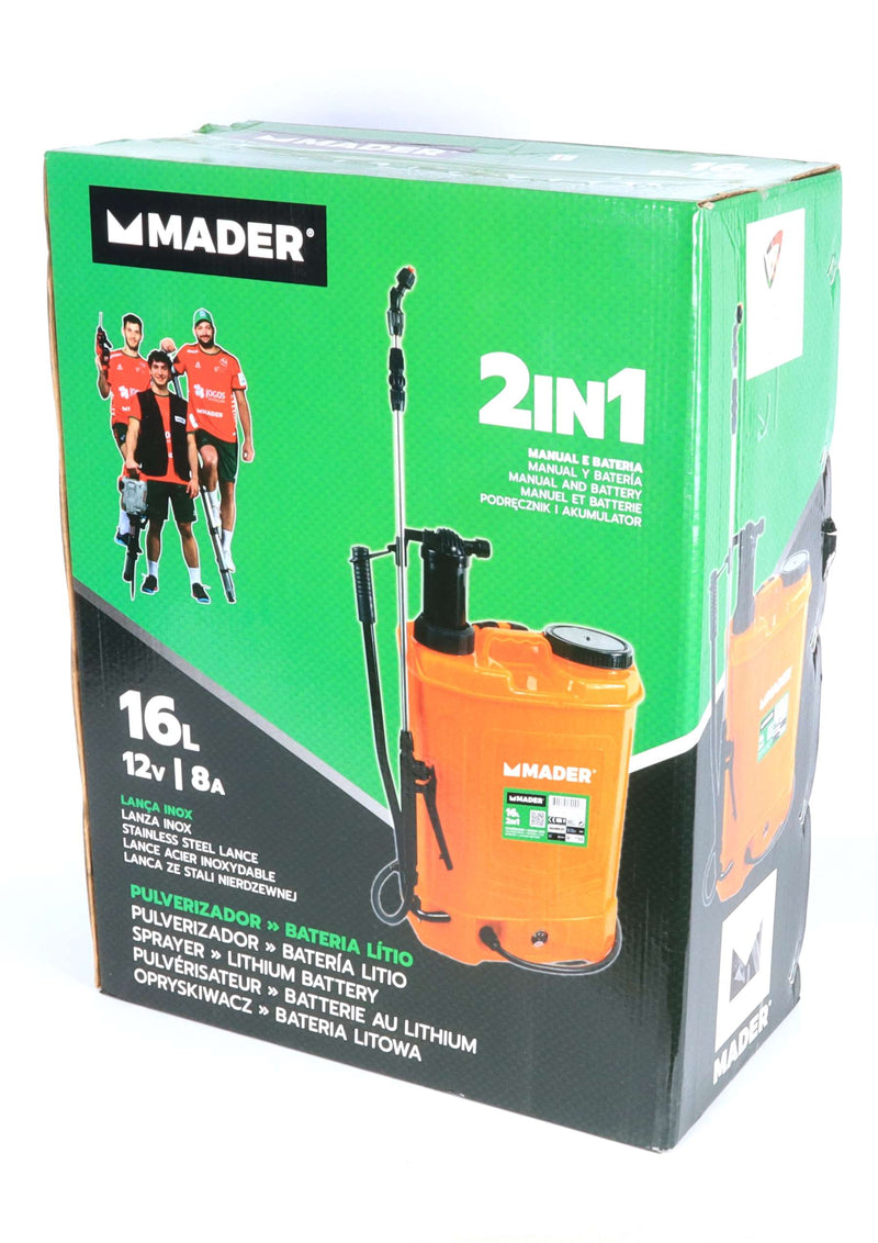 Pulverizador Manual e Bateria, Lítio, 16L