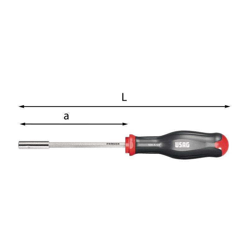 USAG (690 A 1/4) Magnetic Bit-Holder with Grip