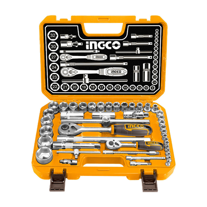 INGCO (HKTS42441) Ratchet Set 1/4" And 1/2" 44 Pieces