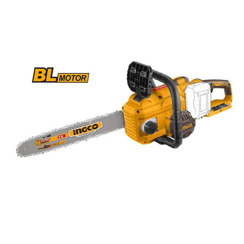 Sierra INGCO (CGSLI401682) de 40 V y 40 cm sin escobillas + 2 baterías de 4 A + cargador doble