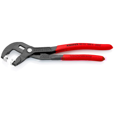 Alicates para abrazaderas de manguera Knipex (85 51 180 C) para abrazaderas de clic