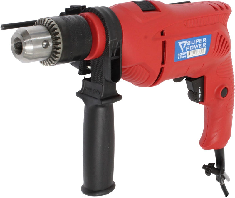 Taladro de impacto, 13 mm, 500 W, reversible - SUPER POTENCIA