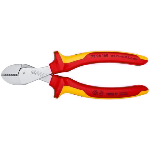 Knipex (73 06 160) X-Cut Compact Diagonal Cutter High lever transmission