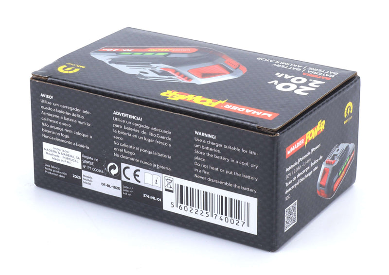 Bateria 20V, 2.0Ah