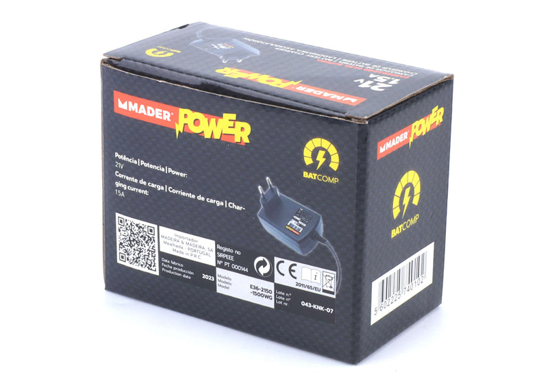 Cargador de batería, 21 V, 1,5 A - MADER POWER®