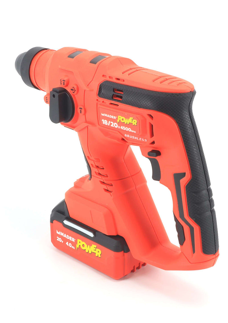 Taladro percutor rotativo, 18/20 V, 4500 BMP - MADER POWER®