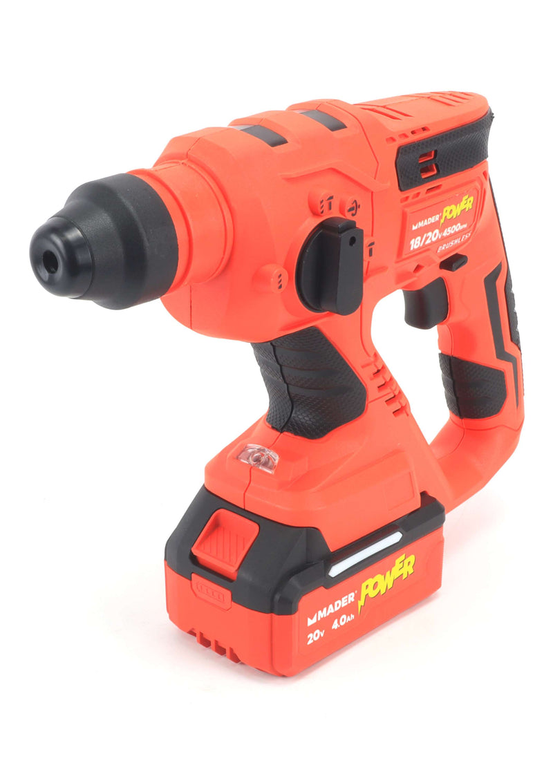 Taladro percutor rotativo, 18/20 V, 4500 BMP - MADER POWER®
