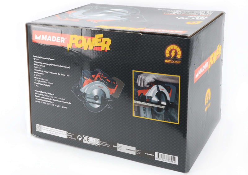 Sierra circular, 18/20 V, 165 mm - MADER POWER®