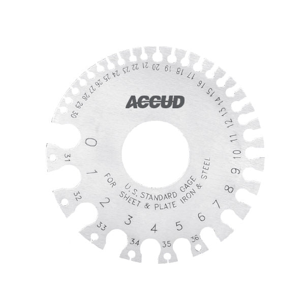 Accud (741-12) Calibre de chapa metálica estándar de EE. UU.