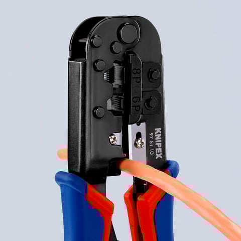 Knipex (97 51 10) Crimping Pliers for Western plugs