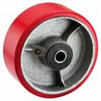 Roda traseira vermelha em poliuretano Ø200x50mm motorizada