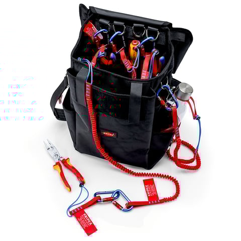 Knipex (00 50 51 T LE) Bolsa portaherramientas para trabajos en altura, vacía, grande.