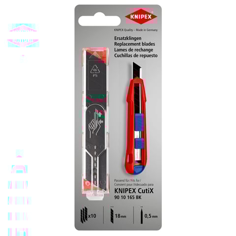 Cuchilla de repuesto Knipex (90 10 165 E02) para 90 10 165 BK (10 unidades)