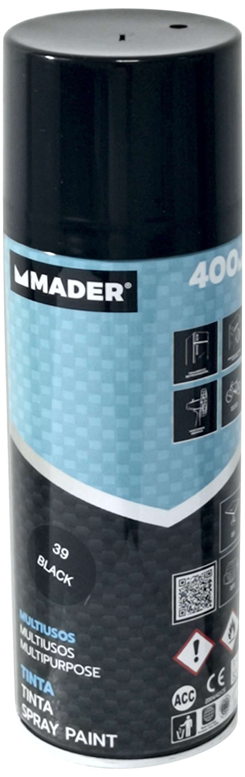 Tinta Spray Multiusos, Black, Ref. 39, 400ml