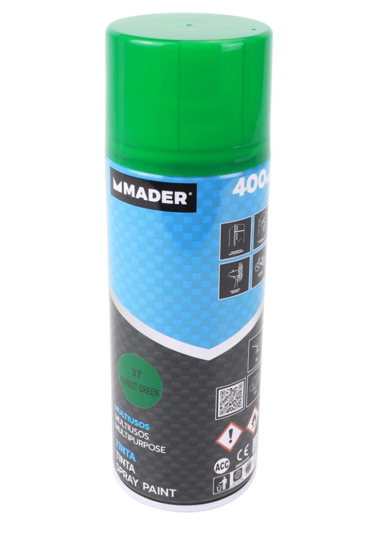 Pintura en aerosol multiusos, verde claro, Ref. 37, 400 ml - MADER®