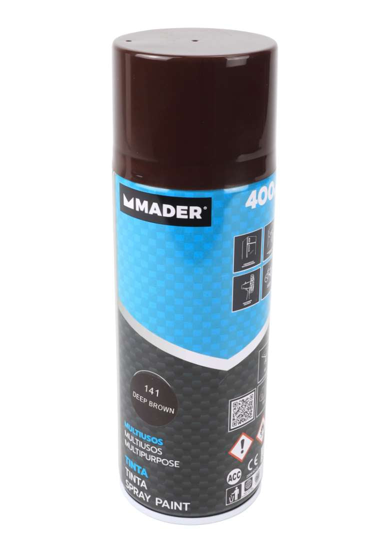 Spray Paint, Multipurpose, Deep Brown, Ref. 141, 400ml - MADER®