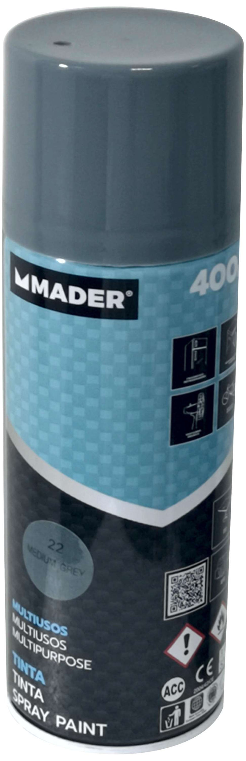 Tinta Spray Multiusos, Medium Grey, Ref. 22, 400ml