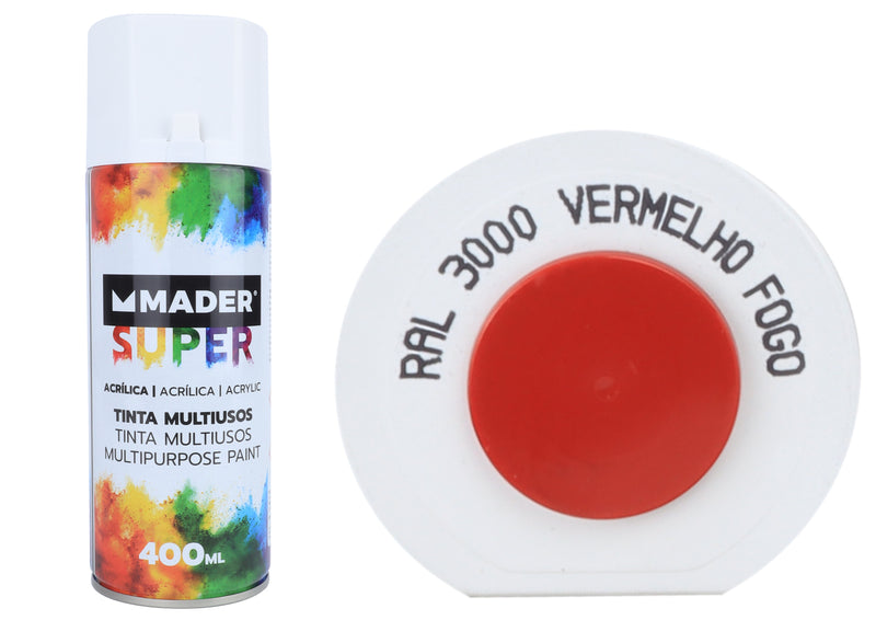 Tinta Spray Acrílico, Ref. 3000, Vermelho Fogo