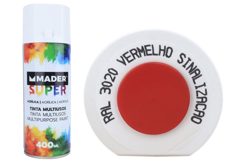 Tinta Spray Acrílico, Ref. 3020, Vermelho Sinalização