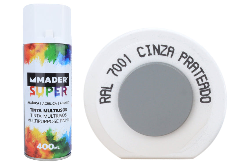Spray Paint, Acrylic, Ref. 7001, Cinza Prateado - MADER®