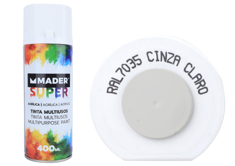 Pintura en aerosol, acrílica, Ref. 7035, Cinza Claro - MADER®