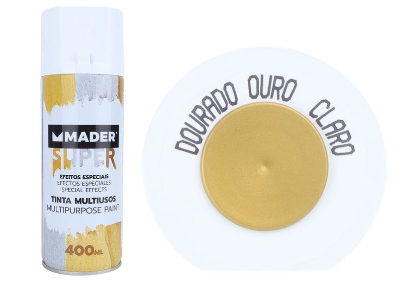 Spray Paint, Special Effects, Gilded, Ouro Claro - MADER®