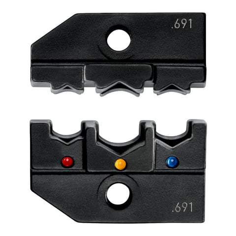 Knipex (97 49 06 PI) Juego de matrices para conectores PIDG aislados