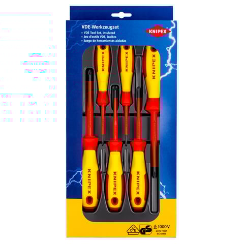 Knipex (00 20 12 V03) Juego de destornilladores VDE Phillips® / Pozidriv® de 6 piezas