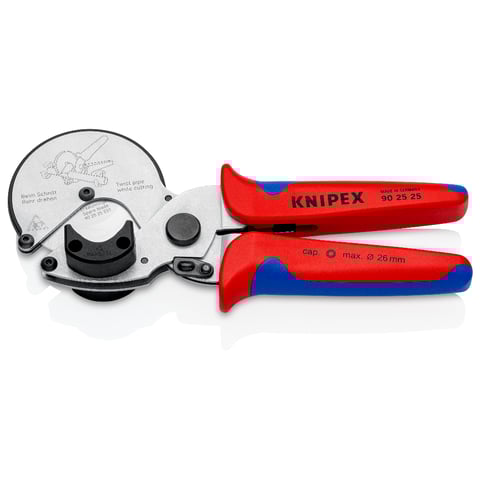 Cortador de tubos Knipex (90 25 25) para tubos de plástico e compósitos.