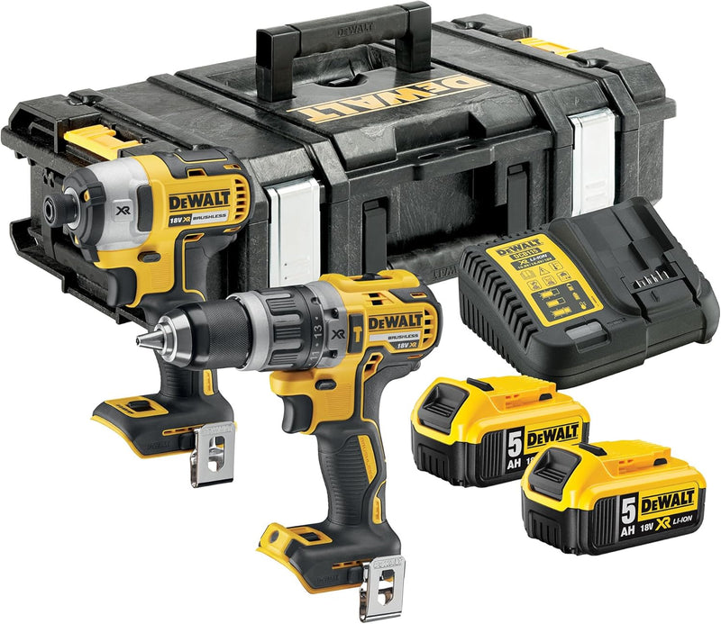 Kit combinado de 2 ferramentas sem escova Dewalt (DCK266P2-QW) 18V XR® - 2 baterias de 5Ah