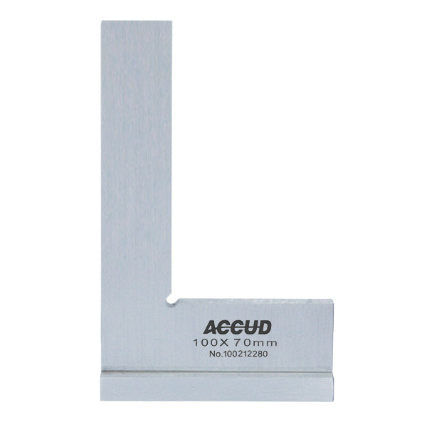Accud (842) Esquadro de 90° com borda plana e base larga