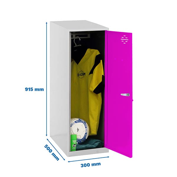 Taquilla Simonlocker Mon. Individual Mini 915x300x500mm Gr/Ro - (915x300x500)