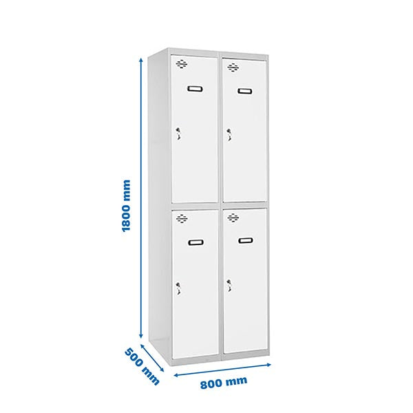 Taquilla Simonlocker Prof.Mon.Tandem 2/4 400 (800) Gr/Bl - (1800x800x500)