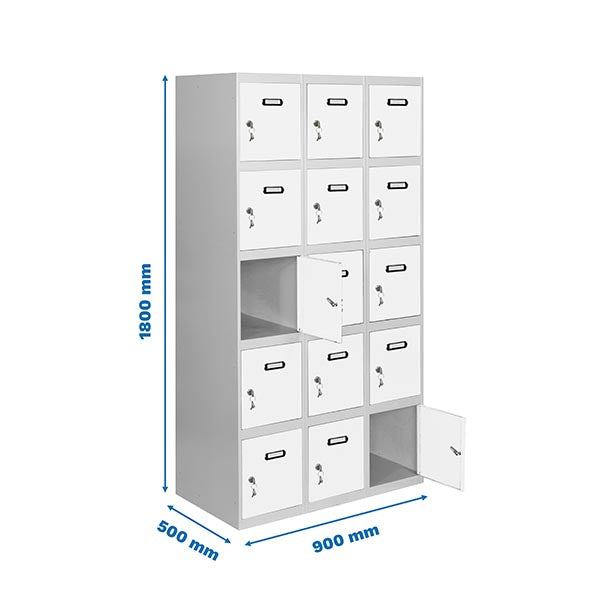 Locker Simonlocker Prof.Mon.5 Door 3/15 300 (900) Gr/Bl - (1800x900x500)
