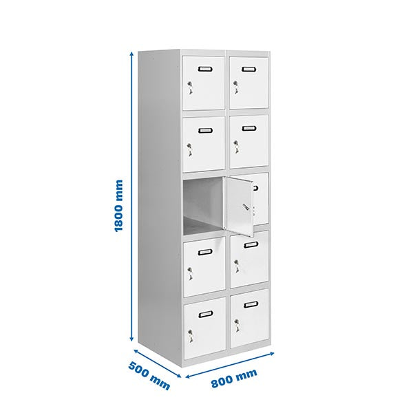 Taquilla Simonlocker Prof.Mon.5 Puerta 2/10 400 (800) Gr/Bl - (1800x800x500)