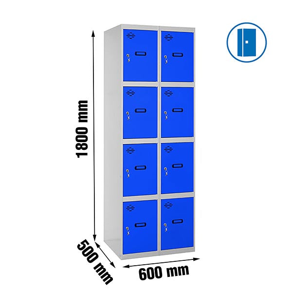 Taquilla Simonlocker Prof.Mon.4 Puertas 2/8 300 (600) Gr/Az - (1800x600x500)