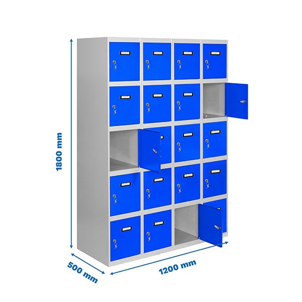Locker Simonlocker Prof.Mon.5 Door 4/20 300 (1200)Gr/Az - (1800x1200x500)