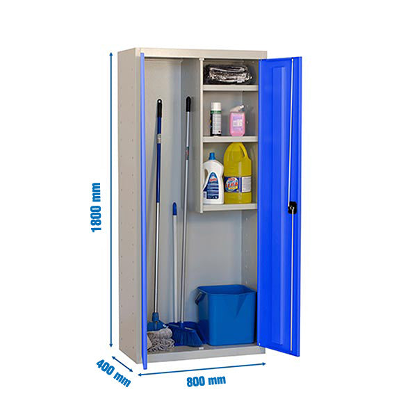 Armário Simonlocker Prof.Mon.Cleaning 180x80x40 2/3 Gr/Az - (1800x800x400)