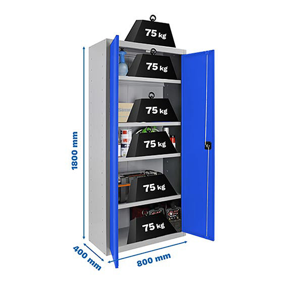 Locker Simonlocker Prof.Dism.Multi. 180x80x40 2/4 Gr/Azul - (1800x800x400)