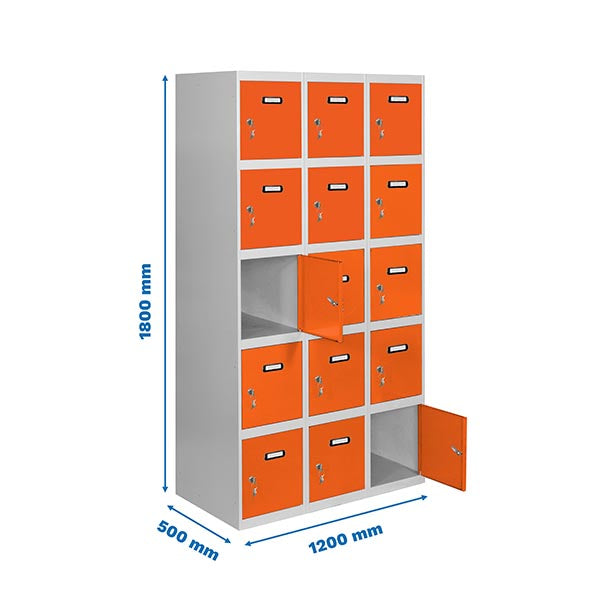 Taquilla Simonlocker Prof.Mon.5 Puerta 3/15 400 (1200)Gr/Na - (1800x1200x500)