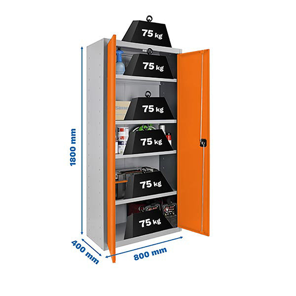 Taquilla Simonlocker Prof.Mon.Multi. 180x80x40 2/4 Gr/Nar - (1800x800x400)