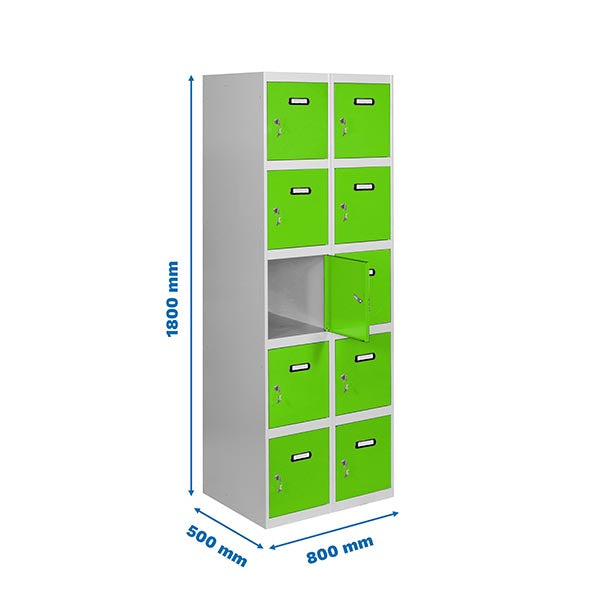 Locker Simonlocker Prof.Mon.5 Door 2/10 400 (800) Gr/Ve - (1800x800x500)