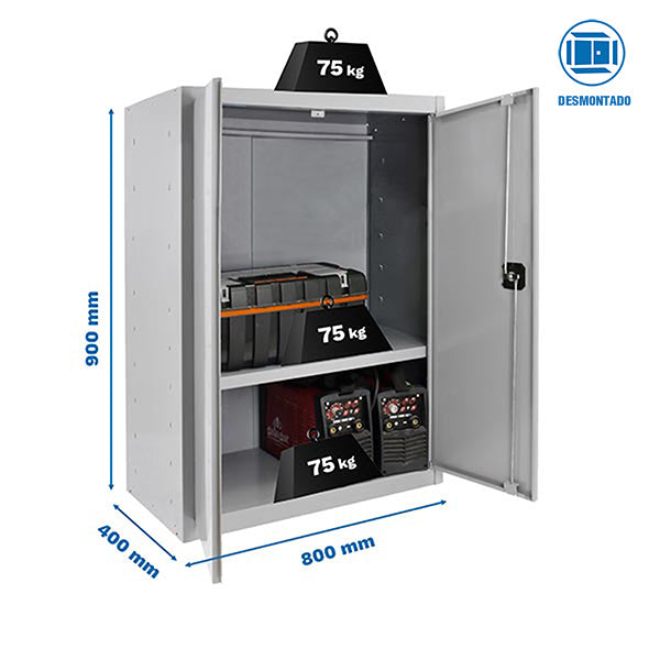 Locker Simonlocker Prof.Dism.Multi. 90x80x40 2/1 Gris - (900x800x400)