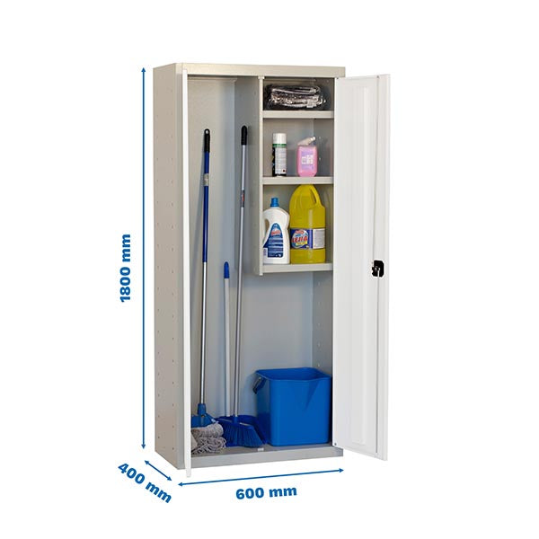 Taquilla Simonlocker Prof.Dism.Limpieza 180x60x40 2/3 Gr/Bc - (1800x600x400)