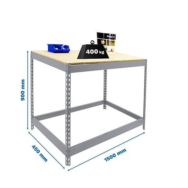 Bancada Simonwork Basic 1 901545-1 Galv/Madeira - (900x1500x450)