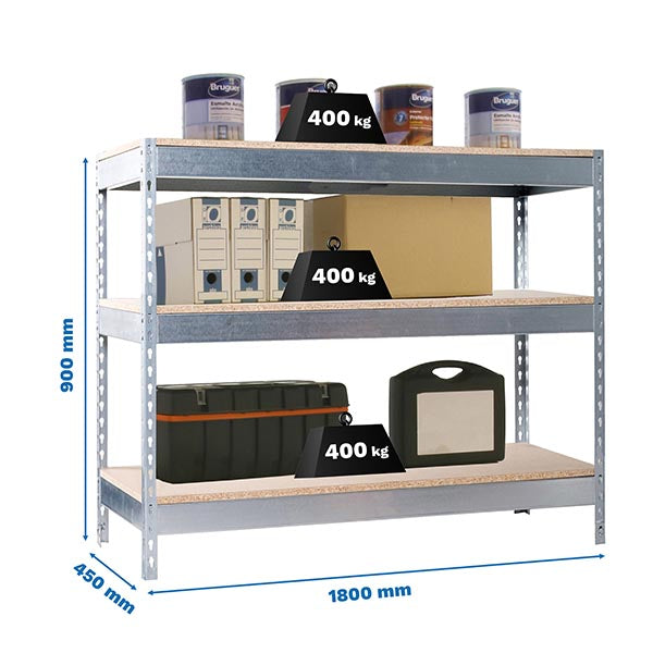 Workbench Simonwork Basic 3 901845-3 Galv/Wood - (900x1800x450)